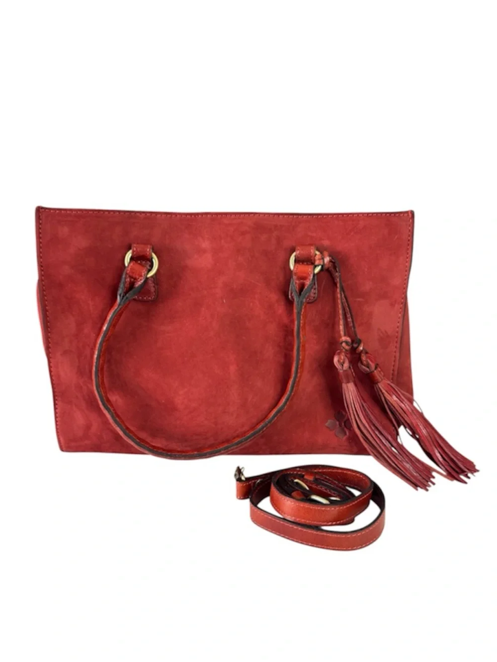 Patricia Nash Leather Primrose Satchel FOX (Reddish) Italian Nubuck Handbag